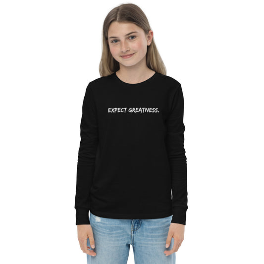 Youth long sleeve Expect Greatness tee