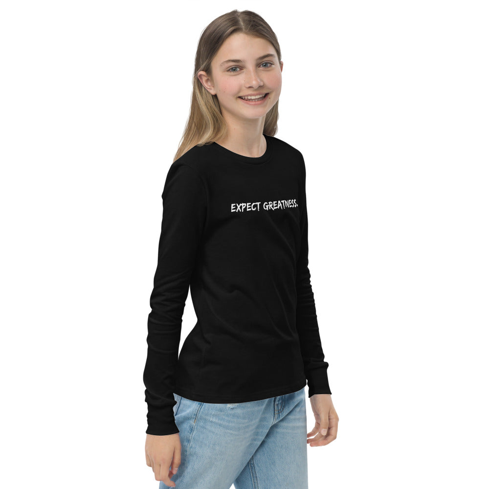 Youth long sleeve Expect Greatness tee